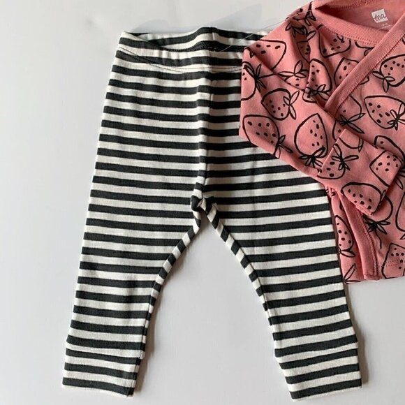 NWT Tea Collection Baby Girl Wrap Top And Pants Set 0-3 Months - Picture 5 of 6